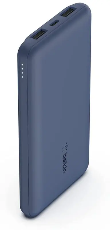 باور بنك Belkin BoostCharge بثلاثة منافذ بسعة 10,000 مللي أمبير – أزرق