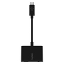 Belkin RockStar 3.5mm Audio + USB-C Charge Adapter – Black
