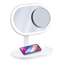 Momax Q. LED Mirror Wireless Charging, Bluetooth Speakers &  Lamp - White