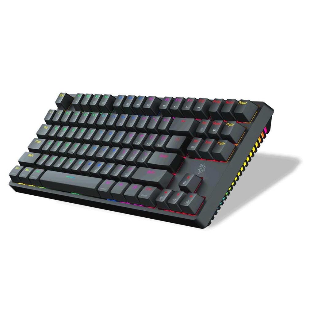 لوحة مفاتيح ميكانيكية لاسلكية 3 في 1 من بورودو للألعاب TKL Gateron Switch - أسود