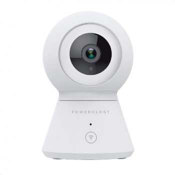 Powerology Wi-Fi Smart Home Camera 360º Horizontal and Vertical Movement - White