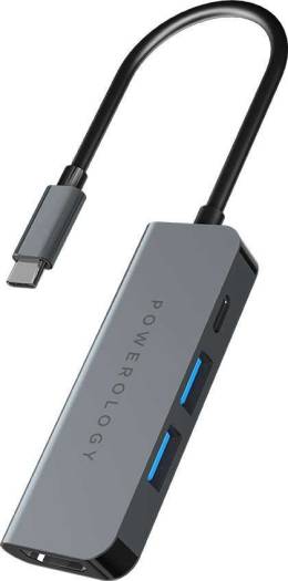 Powerology 4 in 1 USB-C Hub with HDMI and USB 3.0