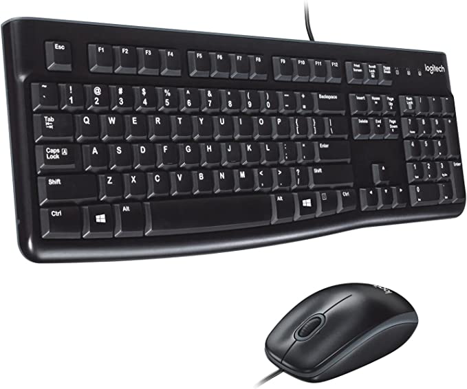 Logitech MK120 Wired Keyboard and Mouse Combo for Windows