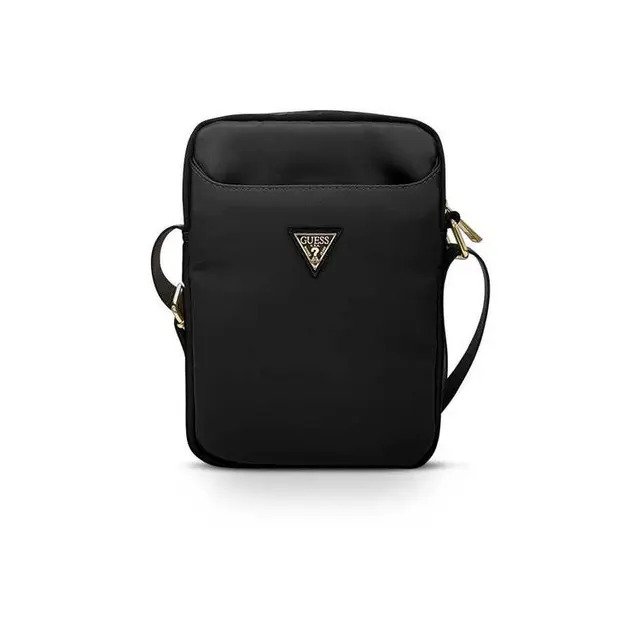 Guess Nylon Tablet Bag with Metal Triangle Logo 10"