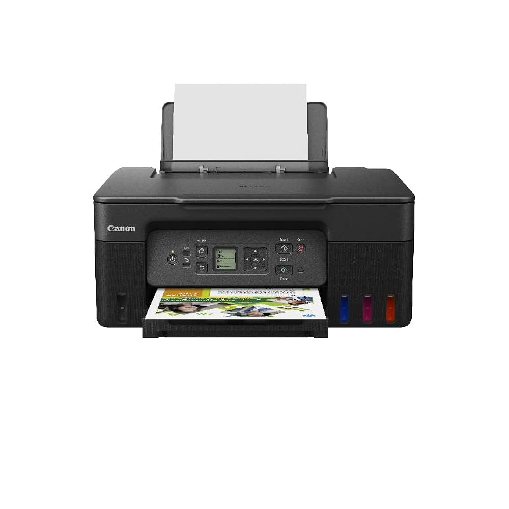 Canon PIXMA G3470 Wireless Colour 3-in-1 Refillable MegaTank Printer- Black