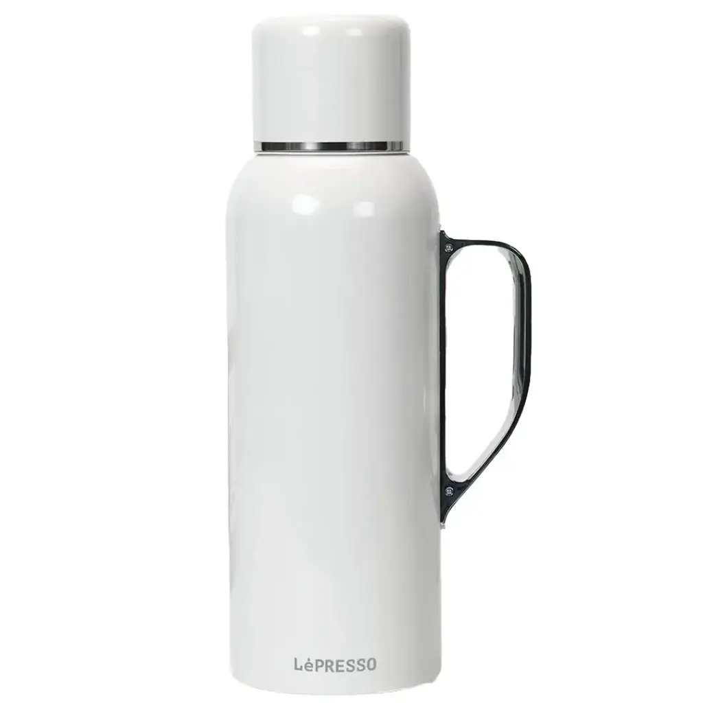 LePresso ThermoSense 850mL Stainless Steel Vacuum Insulated Bottle - White