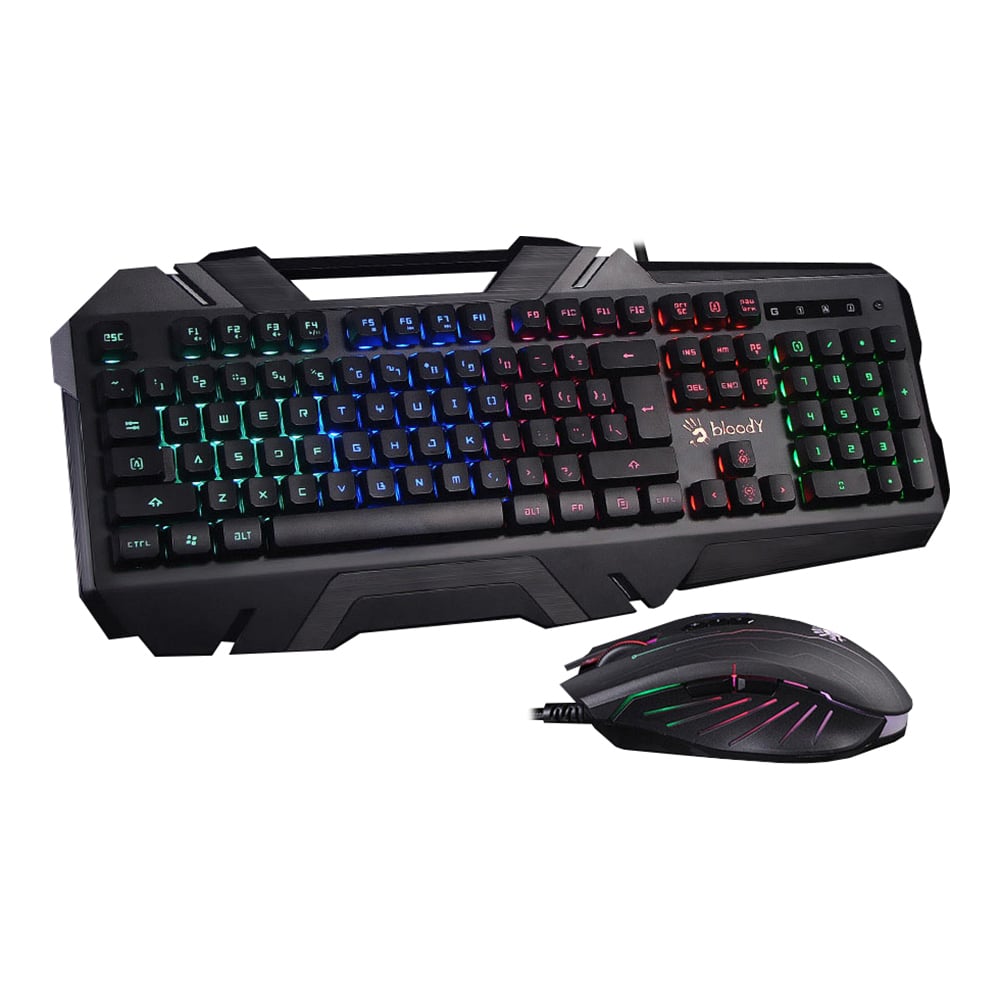 Bloody - Illuminate Gaming Desktop Mouse & Keyboard - Black