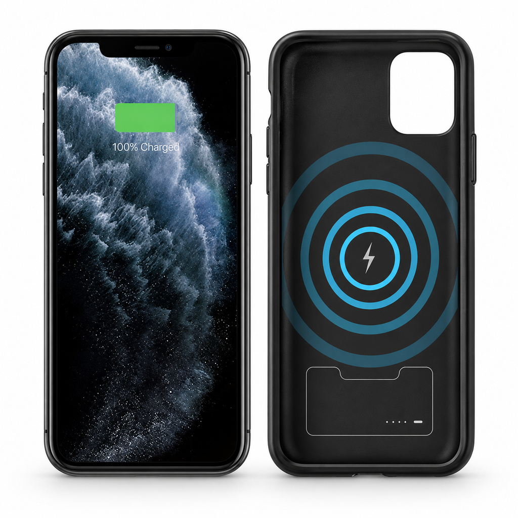 Porodo Wireless Battery Case 3500mAh for iPhone 11 Pro – Black