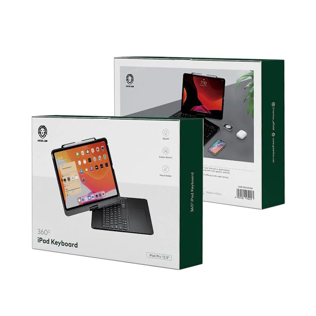 Green Lion 360 Rotatable KeyBoard Case 450mah iPad 12.9