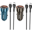 Hoco Z46 PD20W + QC3.0 Car Charger with USB-C to Lightning Cable
