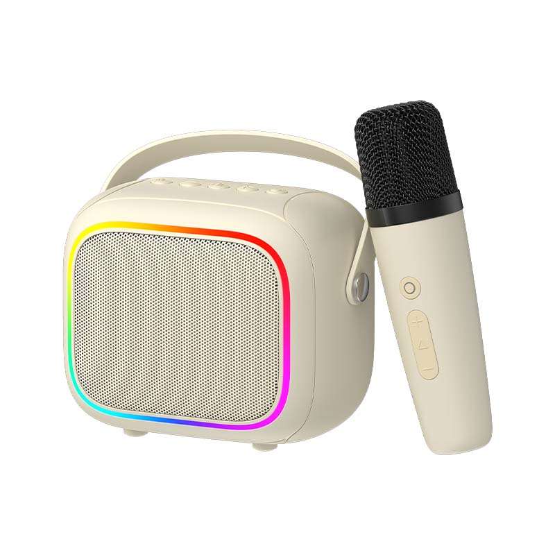 Havit SK818BT Beige Mini Portable Karaoke Bluetooth Speaker with Microphone - Beige