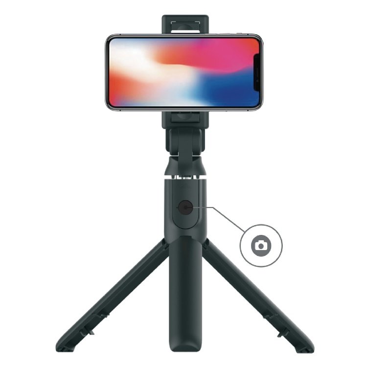 Porodo Bluetooth Selfie Stick With Tripod Black