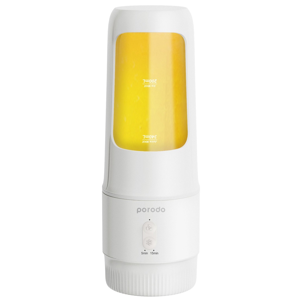Porodo 2-in-1 IceCream Maker And Blender 340ml 55W White
