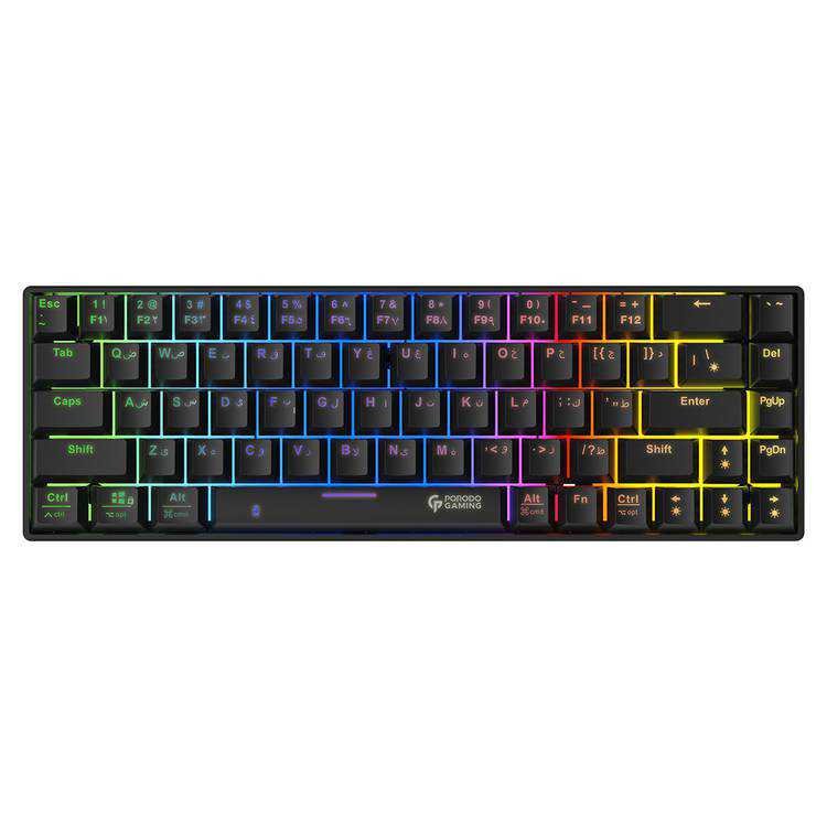 Porodo Gaming 68Keys Mechanical Keyboard Wired And Bluetooth