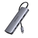 دورو موزع USB-C، 4 في 1، PD بقدرة 100 واط مع HDMI وUSB و3.5 ملّم