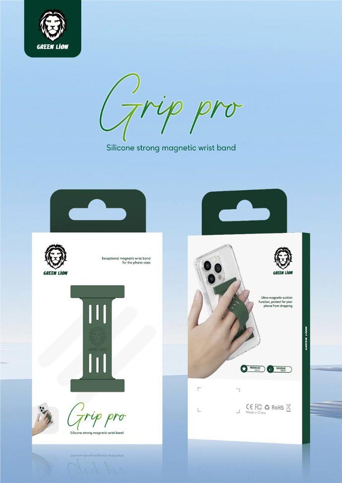 Green Lion Grip Pro Silicone Magnetic Wrist Band