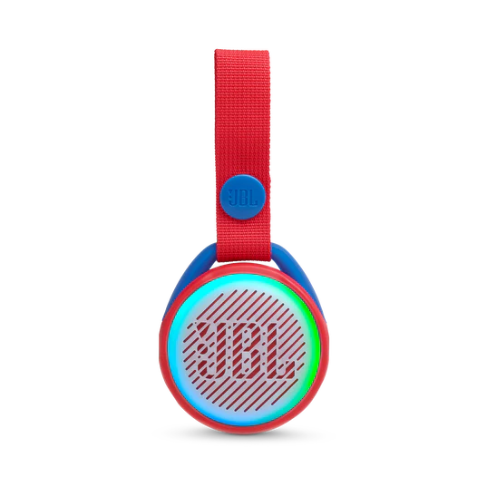 JBL JR POP - مكبر صوت بلوتوث محمول مقاوم للماء مصمم للأطفال - أحمر