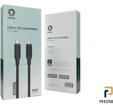 Green Lion USB-C to Lightning PVC Cable 1M PD 27W - Black
