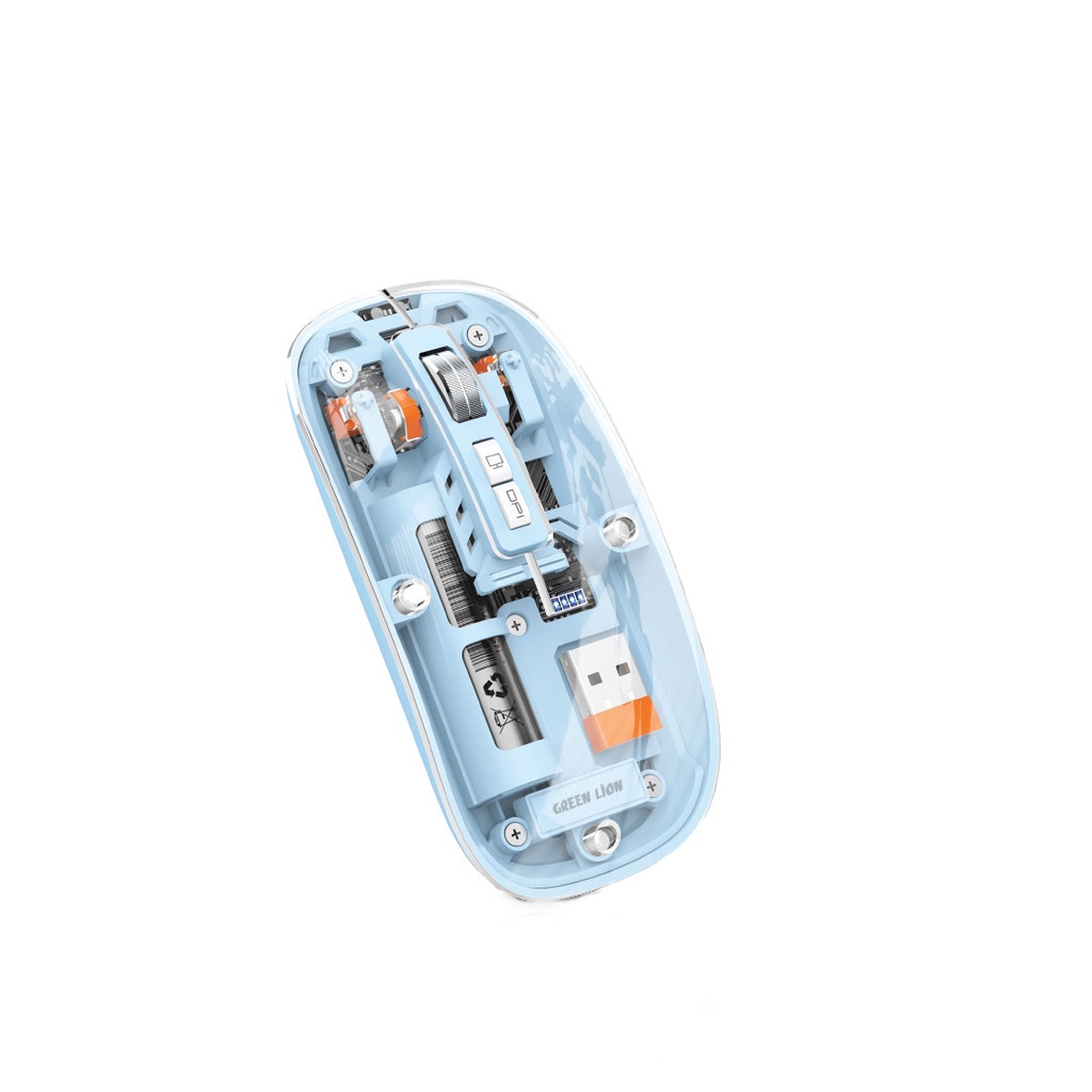 Green Lion Transparent Mouse 2 1600DPI