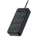 Porodo Blue 6 Universal Sockets Power Strip 3m