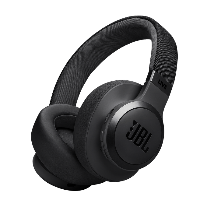 سماعات رأس لاسلكية JBL Live 770 NC فوق الأذن مع خاصية إلغاء الضوضاء النشط، عمر بطارية يصل إلى 65 ساعة - أسود