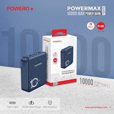 باورو بلس باور بانك Powermax بسعة 10000 ملّي أمبير ساعة مع مصباح LED