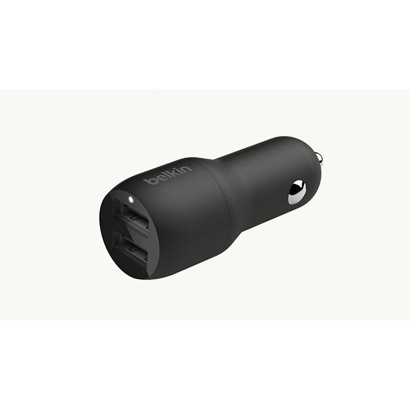 Belkin boost charge dual usb a port car charger 24w black
