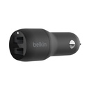 Belkin Dual Usb-A Car charger 24W Black