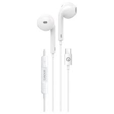 إنديفو سماعات سلكية داخل الأذن بموصل USB-C – أبيض