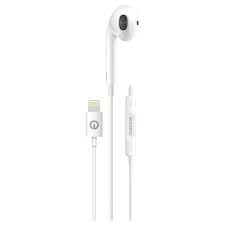 Endefo Lightning Wired In Ear Headset White Mono
