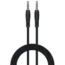 كابل صوت باوا مضفر من النايلون 3.5 ملم، طوله 1.2 متر/4 أقدام - أسود