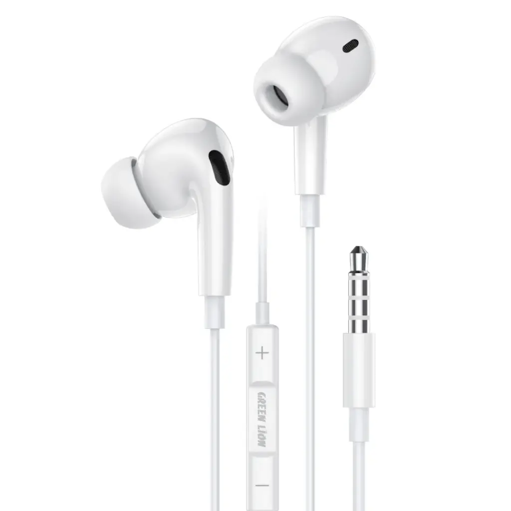 Green Lion GL-Stereo Pro Wire Control With Microphone - White