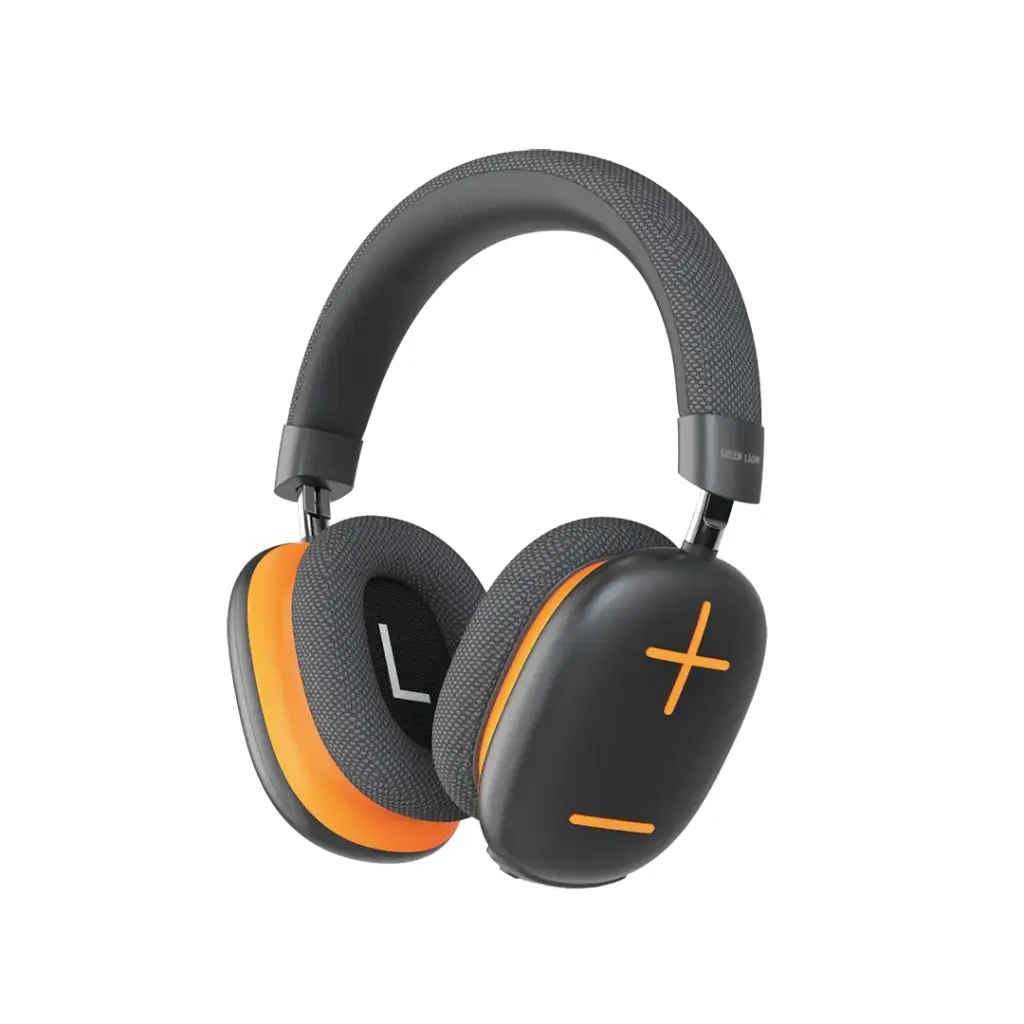 Green Lion Echo Max Bluetooth Headphone, 48hr Playtime - Black & Orange