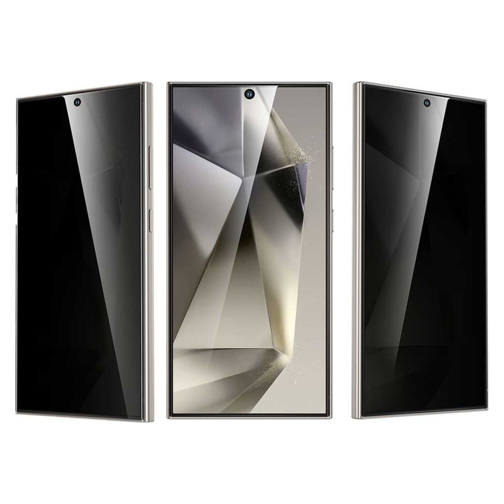 Green Lion 9H Privacy Shield Fingerprint Unlock Privacy Glass - S24 Ultra – Black