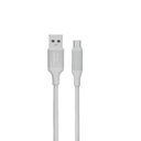 Green Lion USB-A to USB-C PVC Cable 1M 2.4A - White