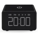 Goui O'Clock- Digital Clock+Wireless Charger+ Bluetooth Speaker - Black