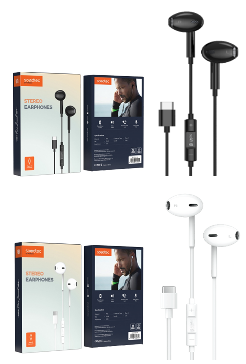 بورودو ساوندتك سماعات ستيريو USB-C