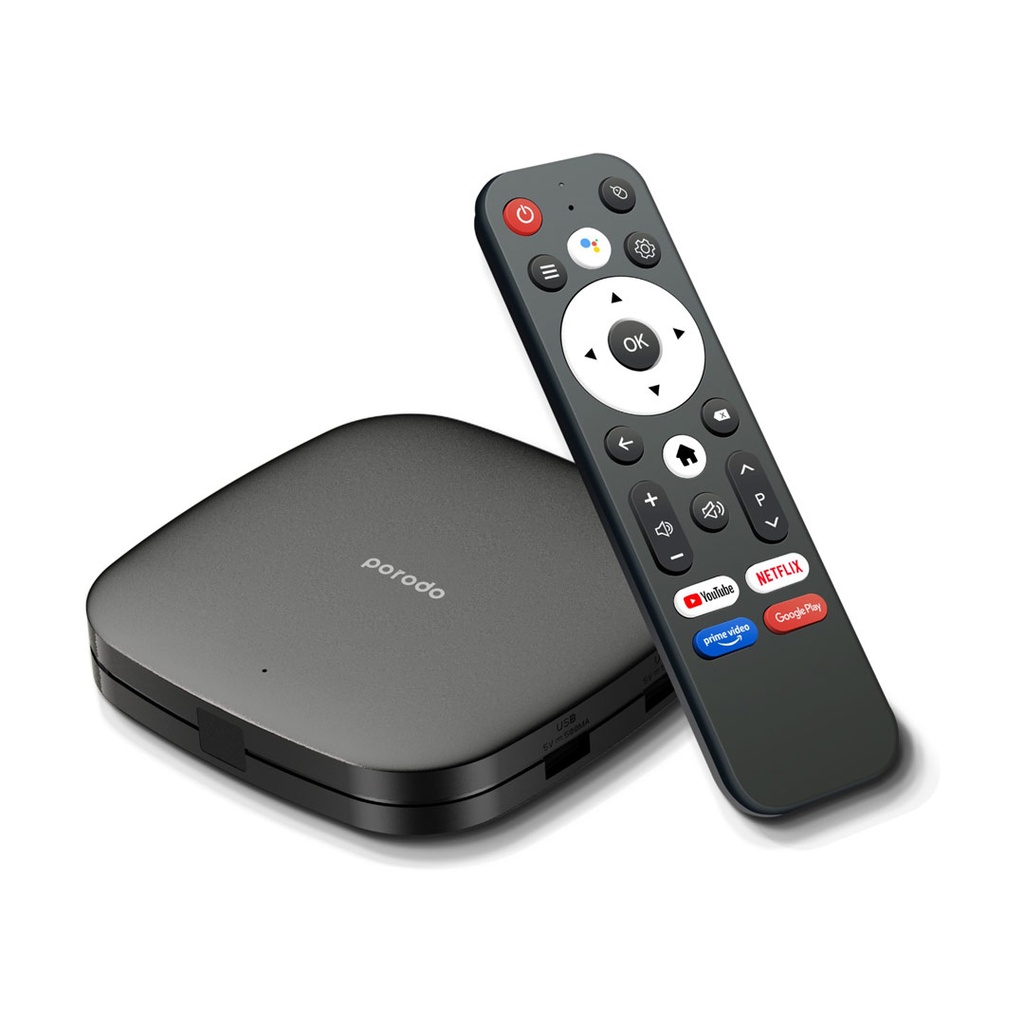 Porodo Android TV Box Video Streaming 1080 Full HD