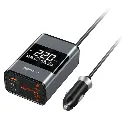 Porodo Universal 200W AC Car Power Inverter and PD30W Mobile Charging - Gray