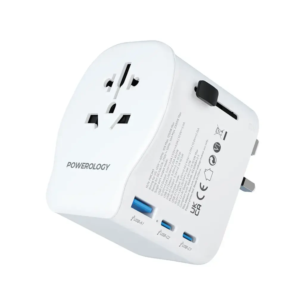 POWEROLOGY 2300W UNIVERSAL TRAVEL ADAPTER PD45W