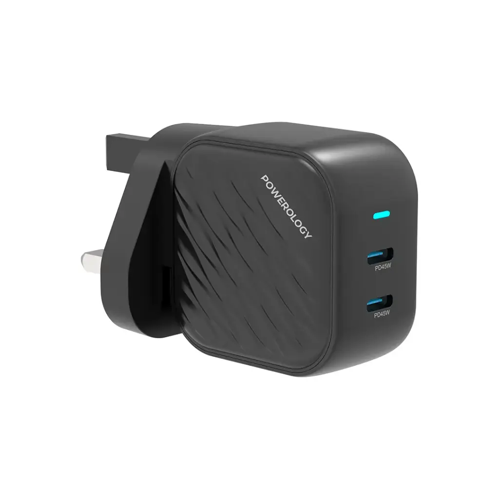 POWEROLOGY GAN DUAL-USB-C WALL CHARGER