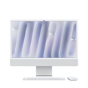 iMac بحجم 24 بوصة مع شاشة Retina بحجم 4.5K: شريحة M4، 16 جيجابايت ذاكرة عشوائية، 512 جيجابايت SSD - فضي