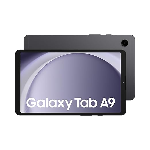 جهاز لوحي Samsung Galaxy Tab A9 مقاس 8.7 بوصة وذاكرة 4/64 جيجابايت وواي فاي بلون الجرافيت