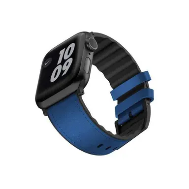 Viva Madrid Ventrux Leather Strap For Apple Watch 42/44/45/46/49mm - Eventide Blue