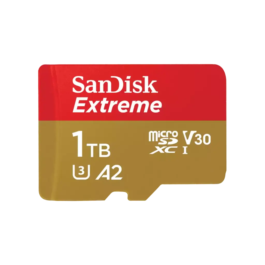 بطاقة SANDISK EXTREME MICRO SDXC سعة 1 تيرابايت بسرعة تصل إلى 190 ميغابت في الثانية