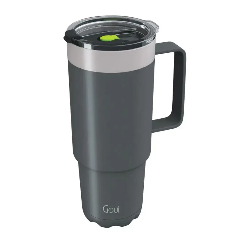 Goui Tumbler Stainless Steel Cup with Handle Gray