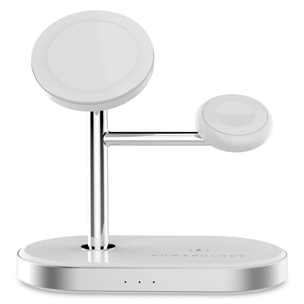 قاعدة شحن Powerology 3 في 1 MFi مع Apple MagSafe مدمج
