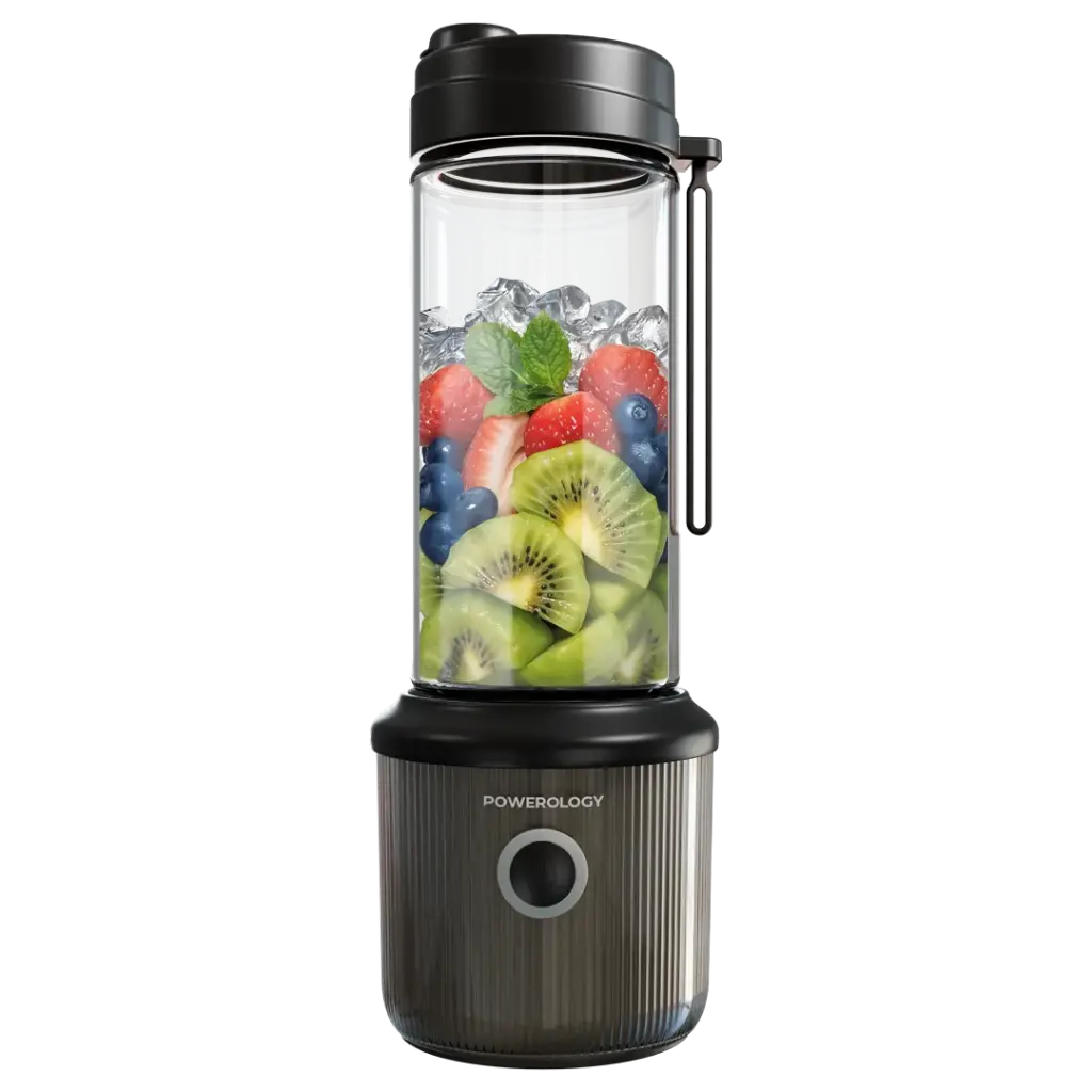 Powerology Press & Refresh Portable Blender Juicer 450ML 126W-Black