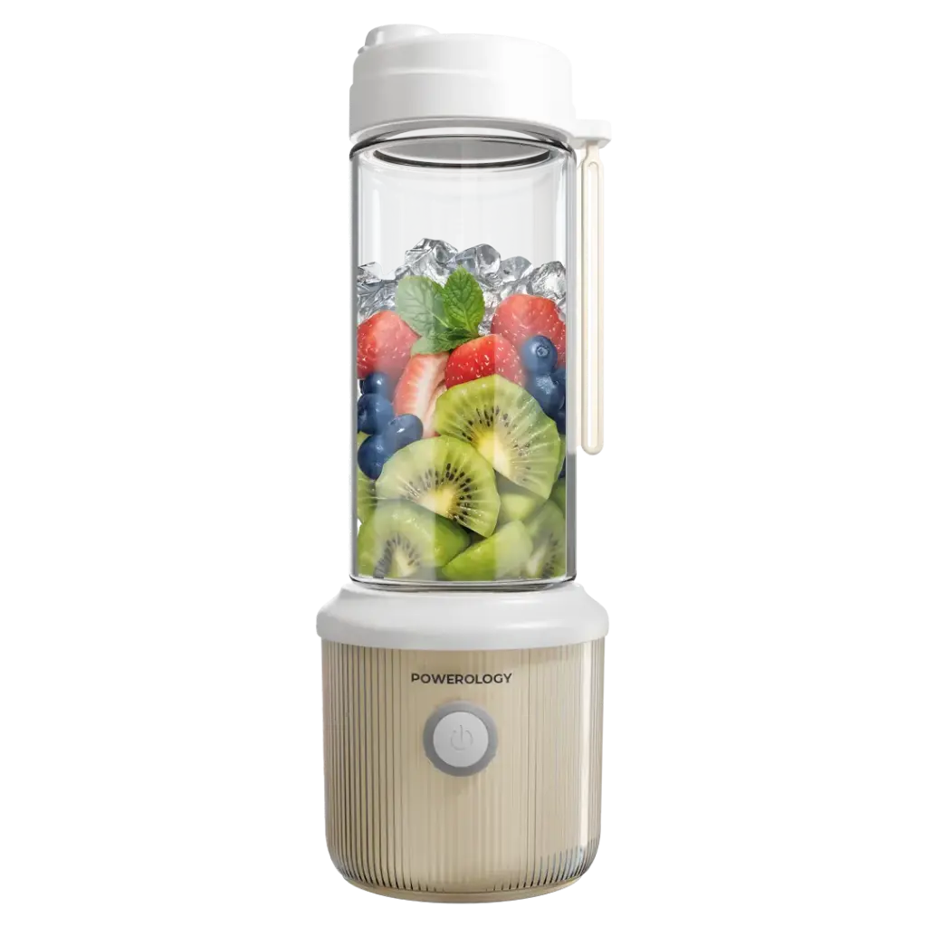 Powerology Press & Refresh Portable Blender Juicer 450ML 126W-White