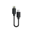 Powerology Data & Fast Charge USB-C to Lightning Cable - (0.25m/0.8ft) Black